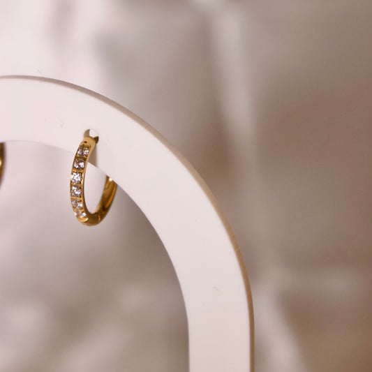 SHIMMER Huggie Hoops